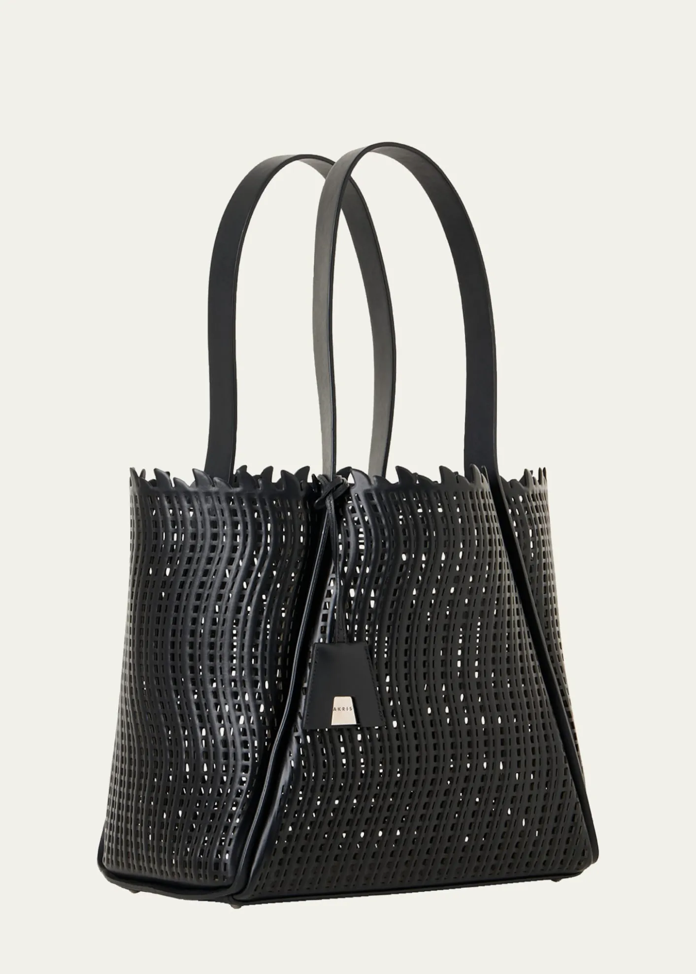 AkrisAlex Medium Cutout Leather Tote Bag