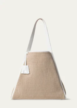 AkrisAlex Raffia & Leather Tote Bag