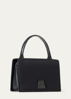 AkrisAlice Crystal Trapezoid Satin Micro Top-Handle Bag