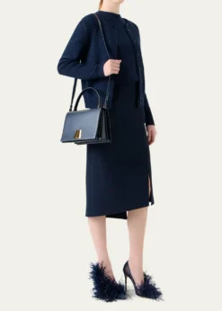 AkrisAlice Flap Leather Crossbody Bag