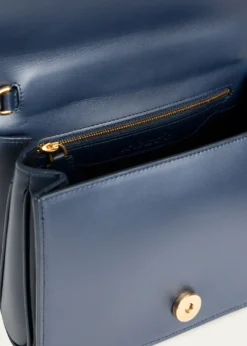 AkrisAlice Small Ostrich Leather Top-Handle Bag