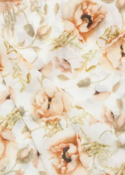 AkrisAnemone Print Fringe Cashmere Scarf