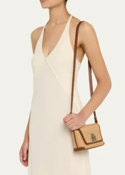 AkrisAnouk Little Day Bicolor Raffia Crossbody Bag