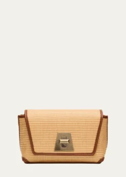 AkrisAnouk Little Day Bicolor Raffia Crossbody Bag