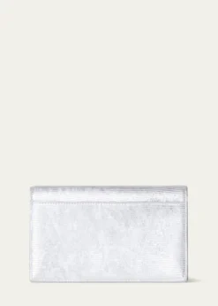 AkrisAnouk Lizard-Print Clutch Bag w/ Chain