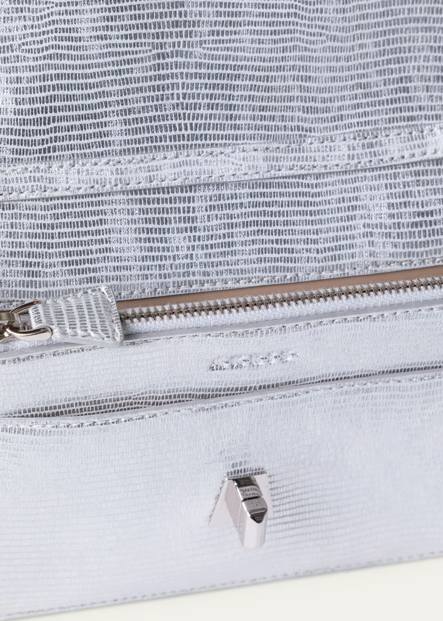 AkrisAnouk Lizard-Print Clutch Bag w/ Chain