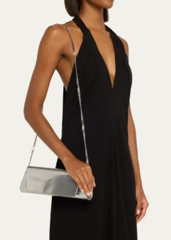 AkrisAnouk Small Metallic Leather Clutch Bag