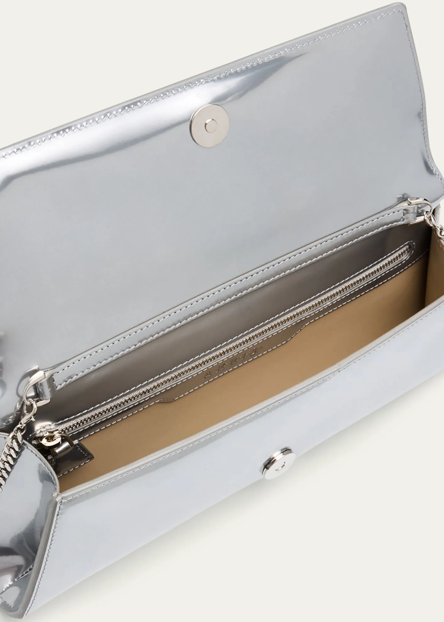 AkrisAnouk Small Metallic Leather Clutch Bag