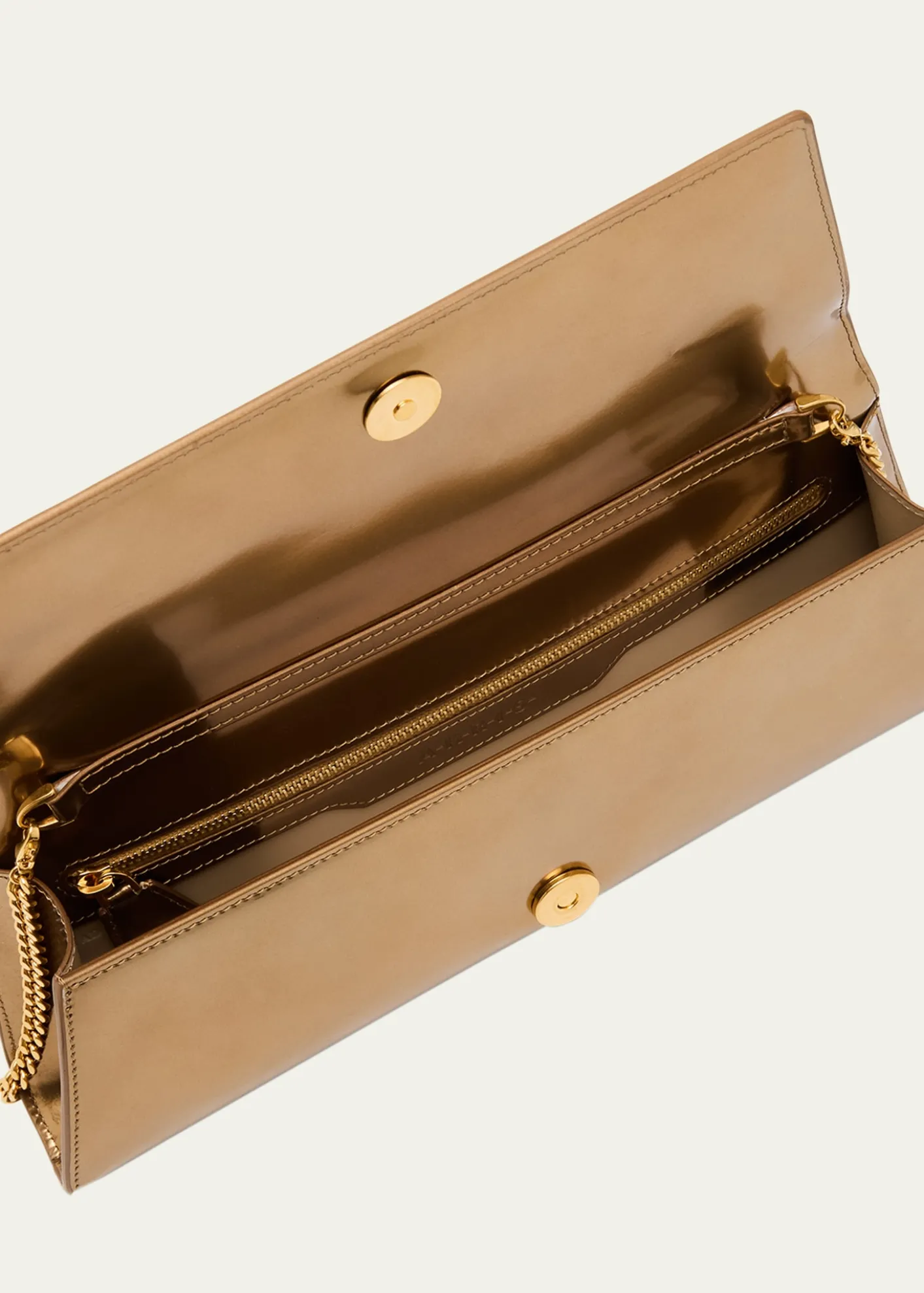 AkrisAnouk Small Metallic Leather Clutch Bag