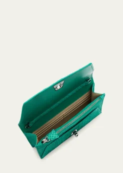 AkrisAnouk Snakeskin Suede Envelope Clutch Bag