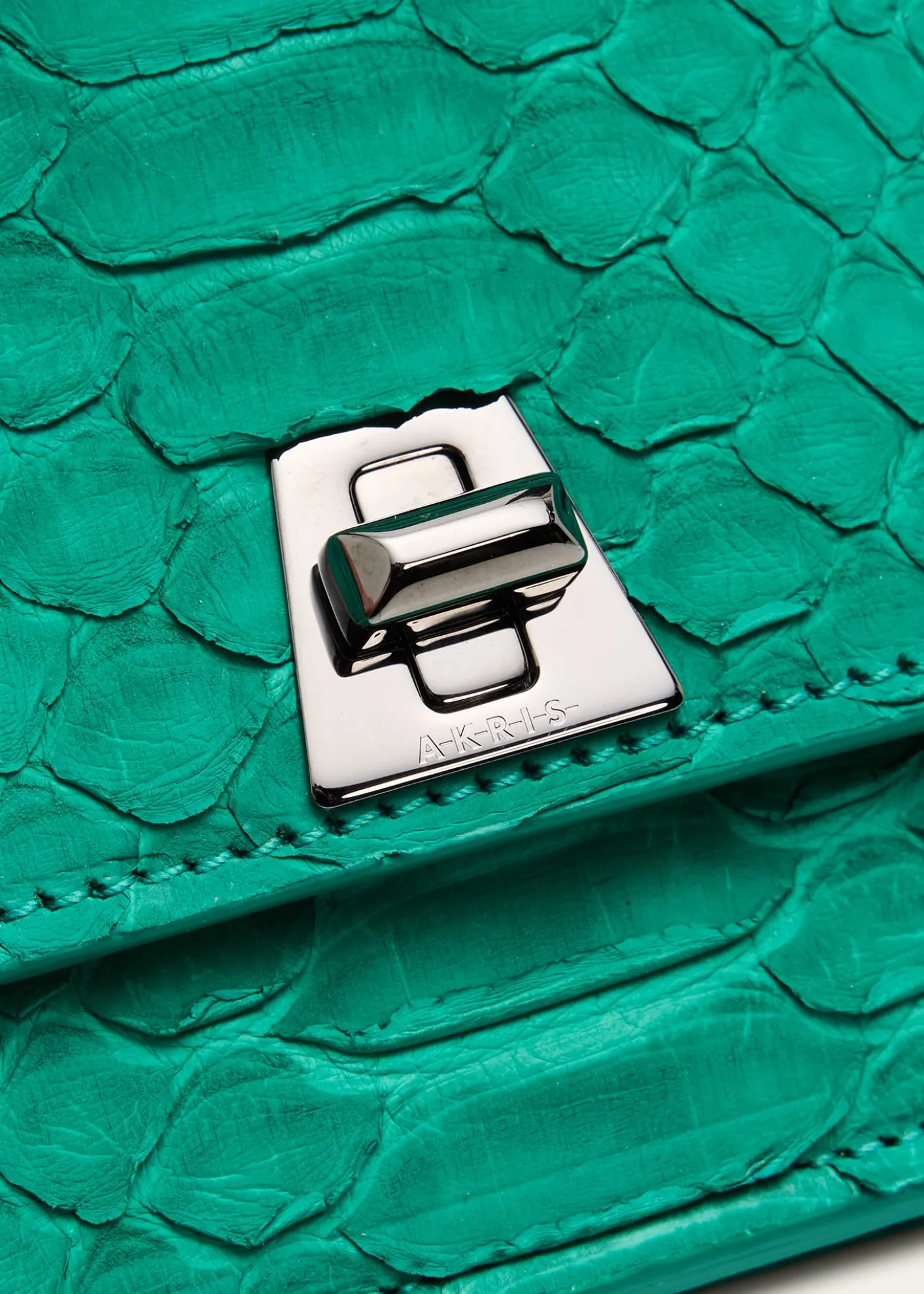 AkrisAnouk Snakeskin Suede Envelope Clutch Bag