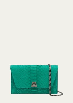 AkrisAnouk Snakeskin Suede Envelope Clutch Bag