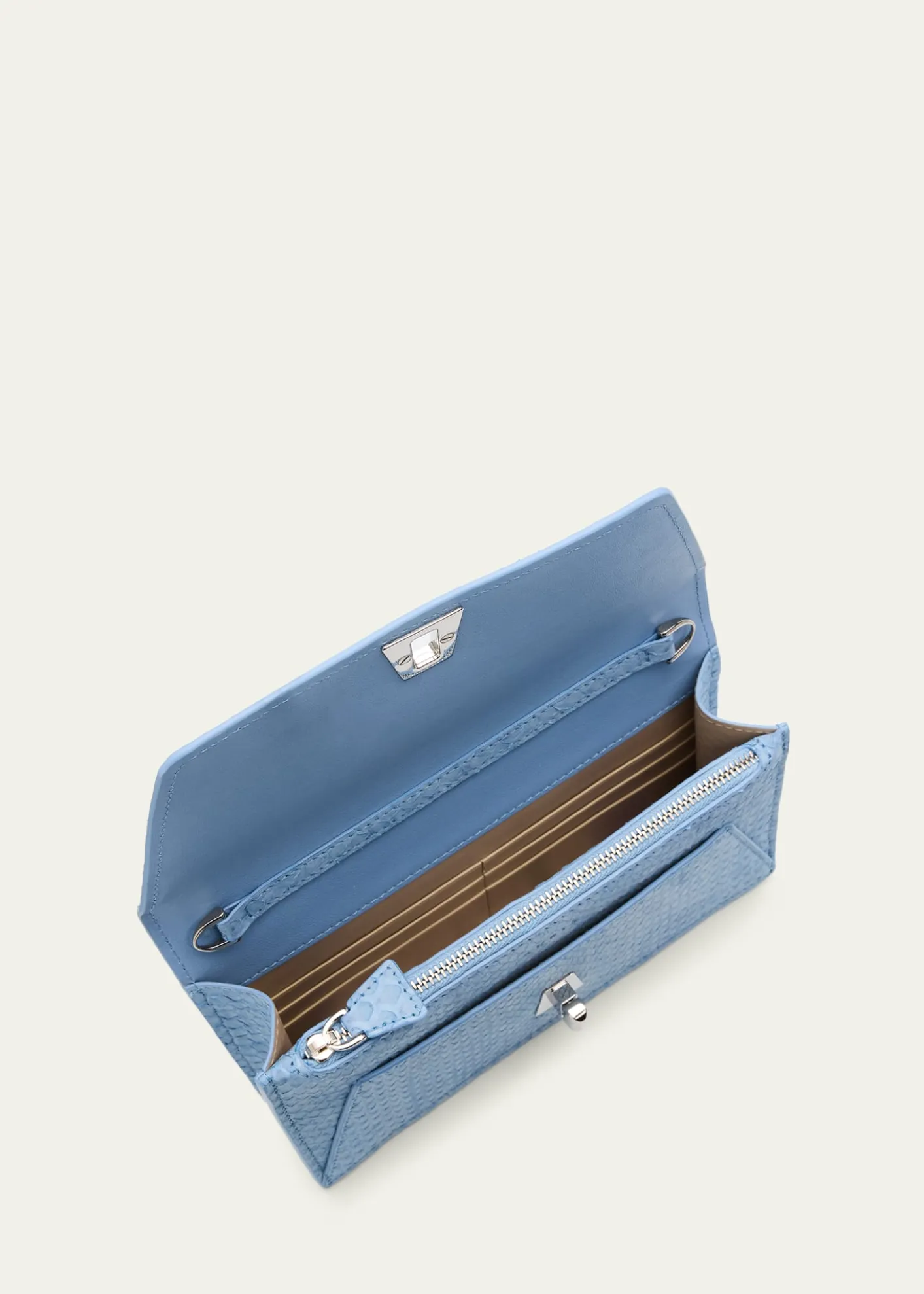 AkrisAnouk Snakeskin Suede Envelope Clutch Bag