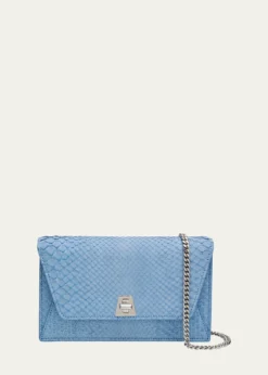 AkrisAnouk Snakeskin Suede Envelope Clutch Bag