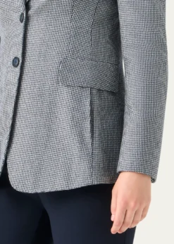 AkrisArie Cashmere Pepita Houndstooth Single-Breasted Jacket