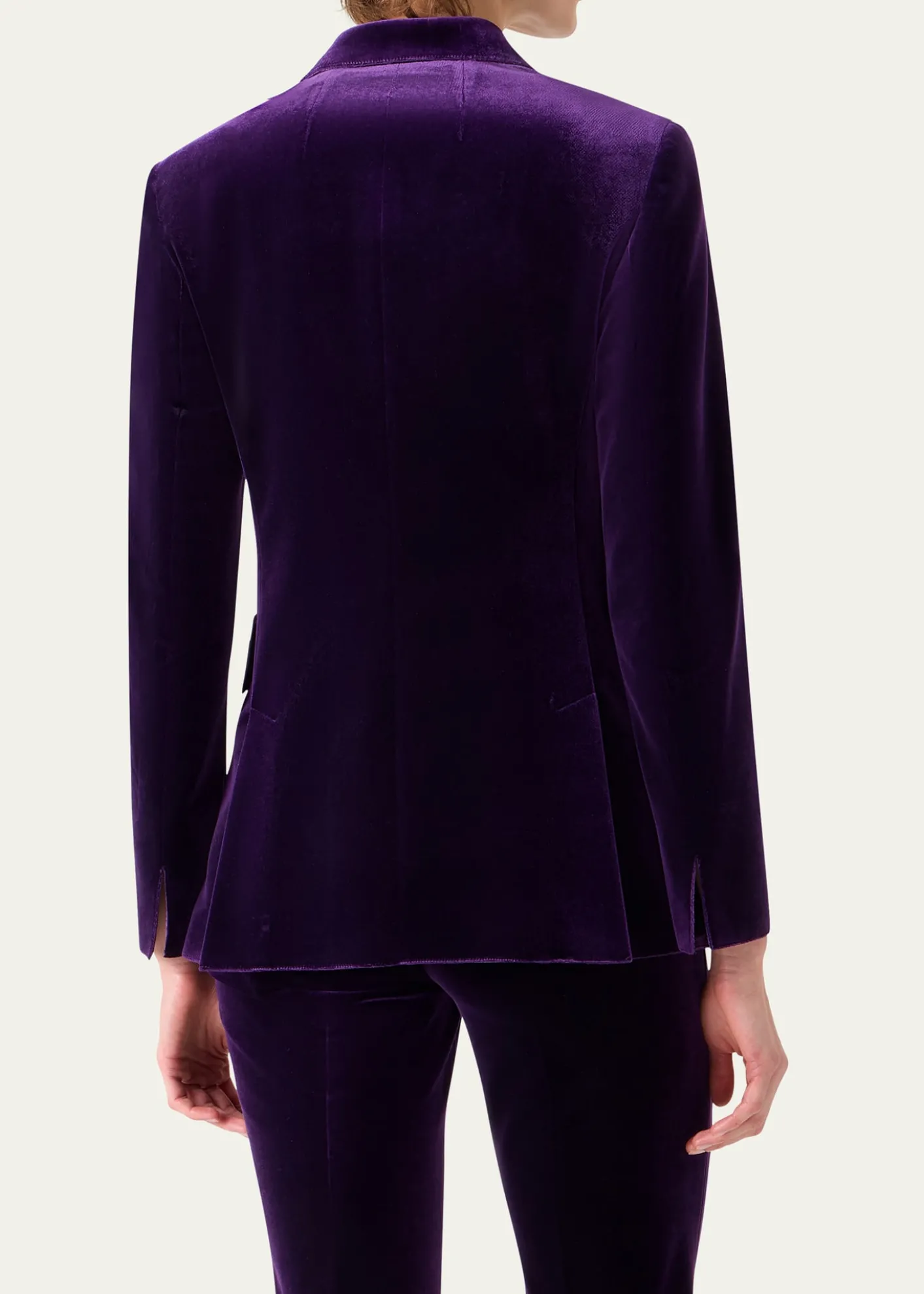 AkrisArie Velvet Single-Breasted Jacket