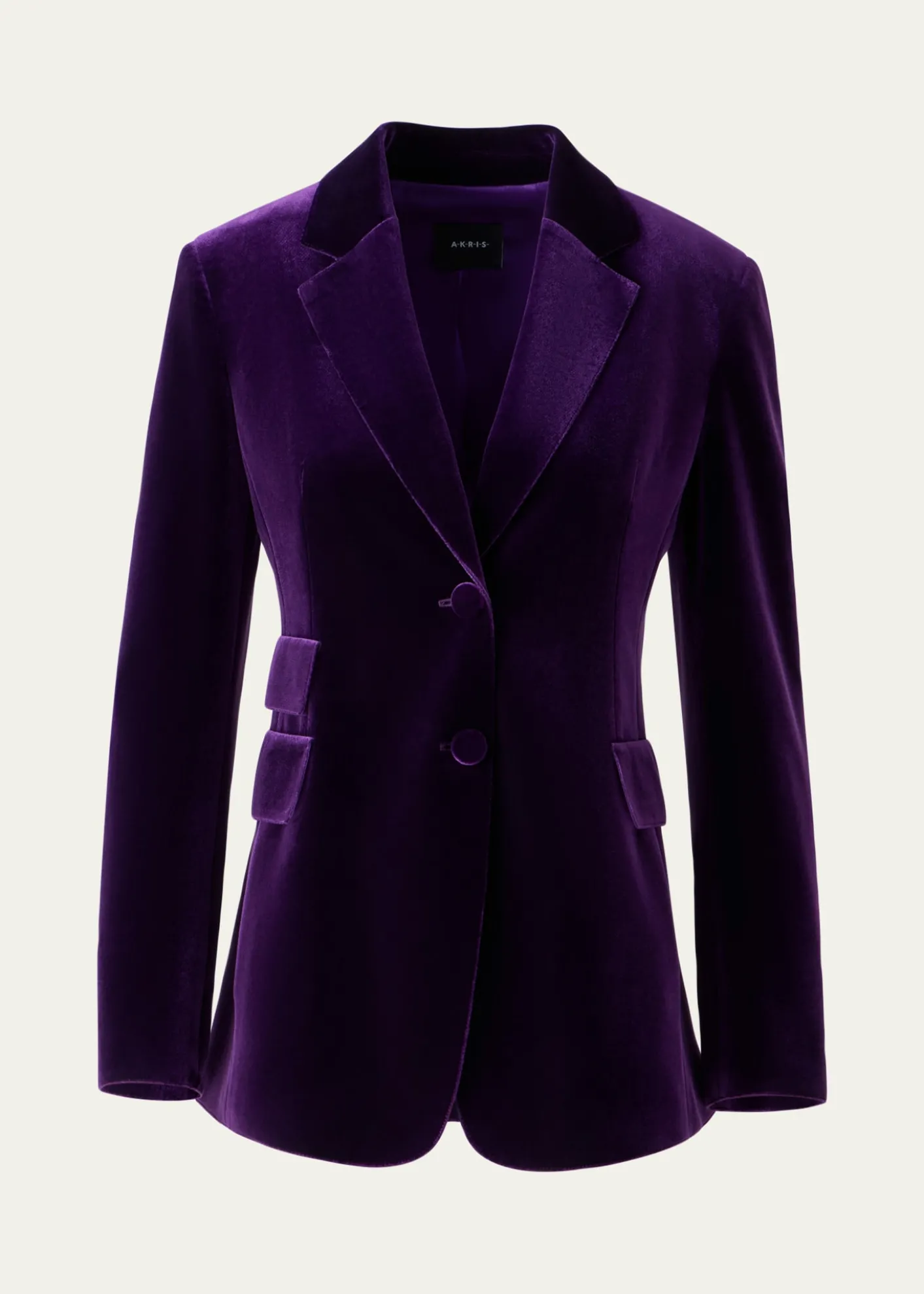 AkrisArie Velvet Single-Breasted Jacket
