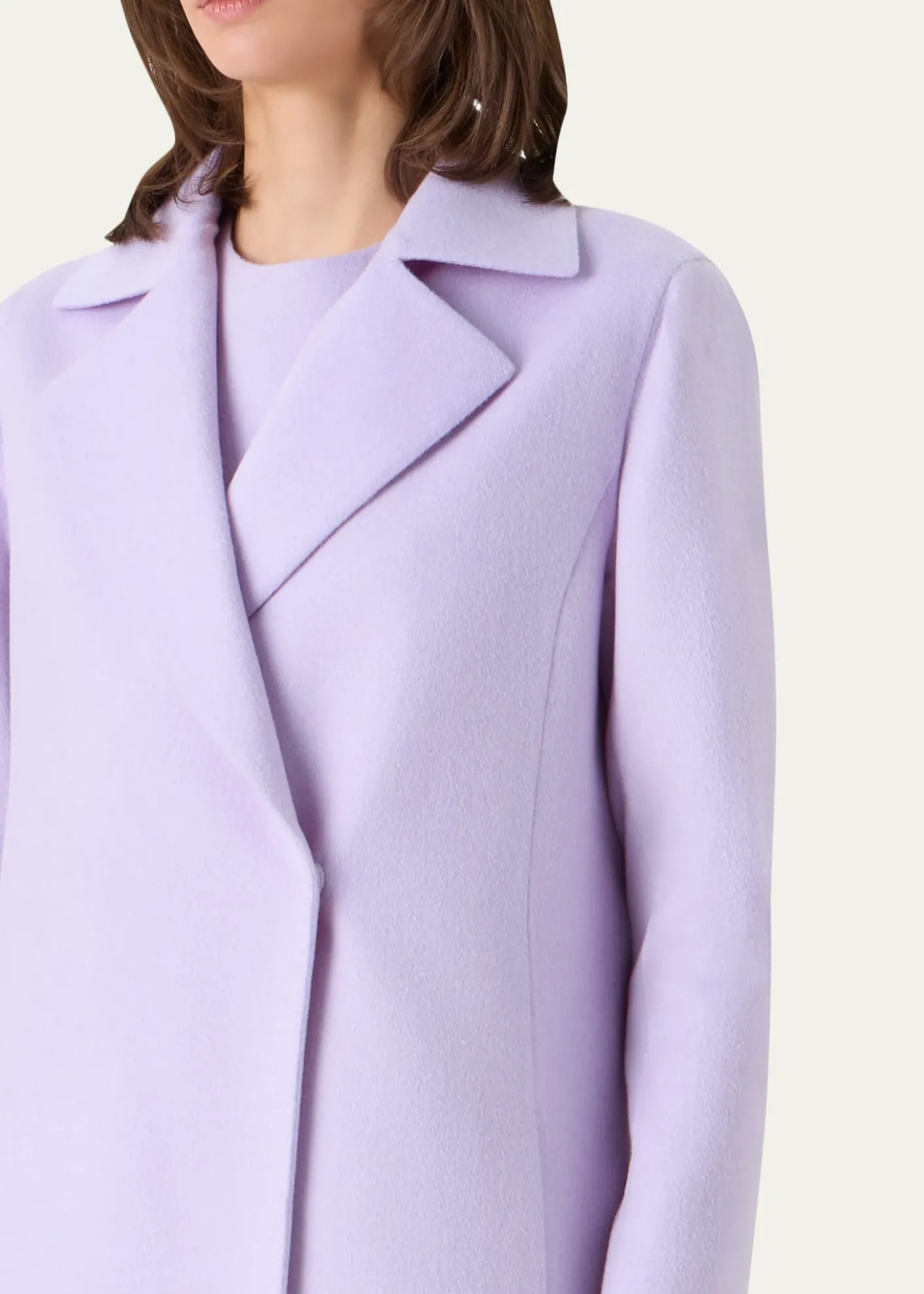 AkrisBera Cashmere-Silk Knee-Length Coat