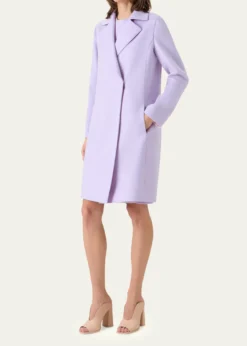 AkrisBera Cashmere-Silk Knee-Length Coat