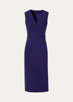 AkrisBi-Stretch Wool Double-Face Shift Dress