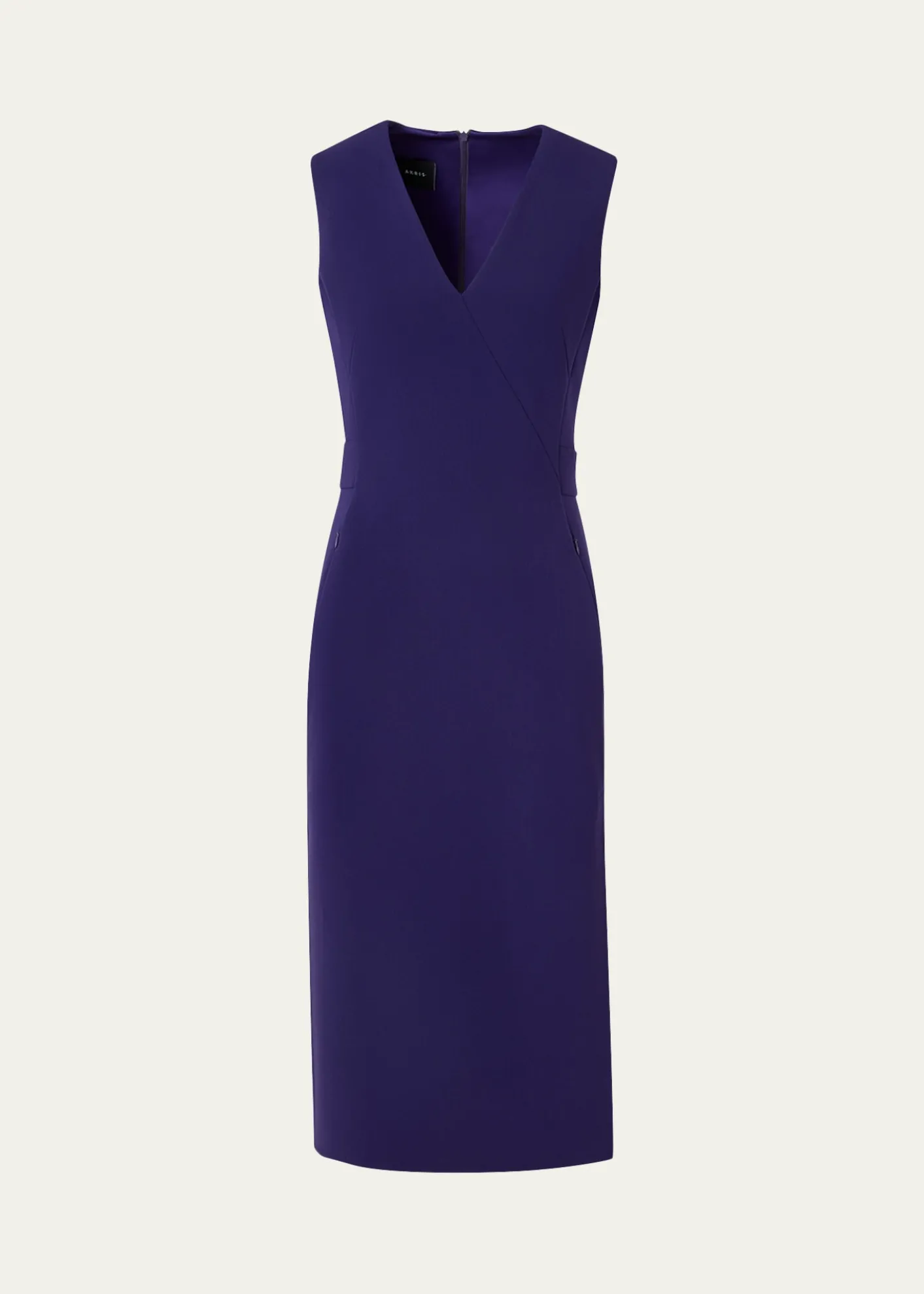 AkrisBi-Stretch Wool Double-Face Shift Dress