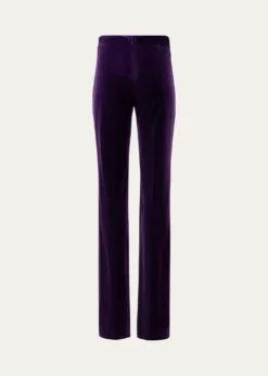 AkrisCarl Velvet Straight-Leg Pants