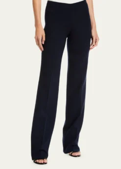AkrisCarole Straight-Leg Wool Double-Face Pants