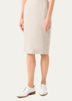 AkrisCashmere Pepita Pencil Skirt