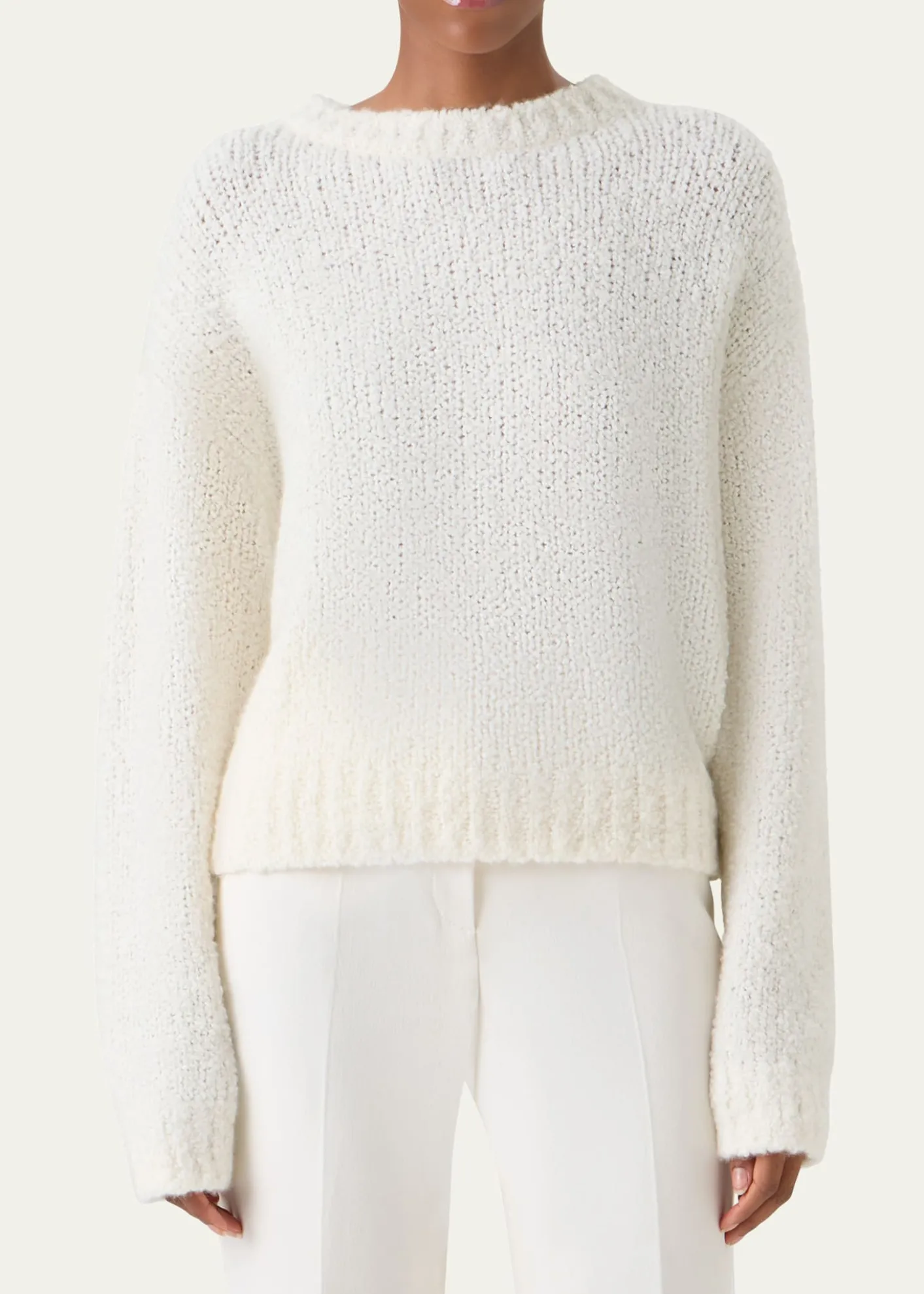 AkrisCashmere-Silk Boucle Knit Sweater