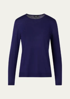 AkrisCashmere-Silk Fine Gauge Knit Sweater