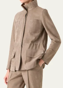 AkrisChianti Suede Utility Jacket
