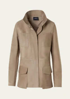 AkrisChianti Suede Utility Jacket