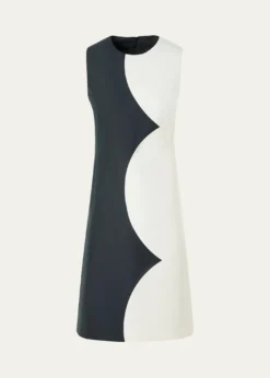 AkrisColorblock Silk Sleeveless Sheath Dress