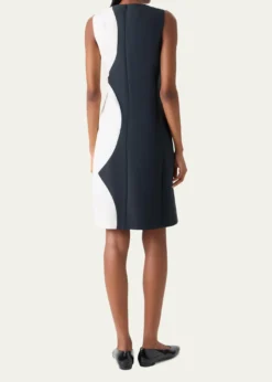 AkrisColorblock Silk Sleeveless Sheath Dress