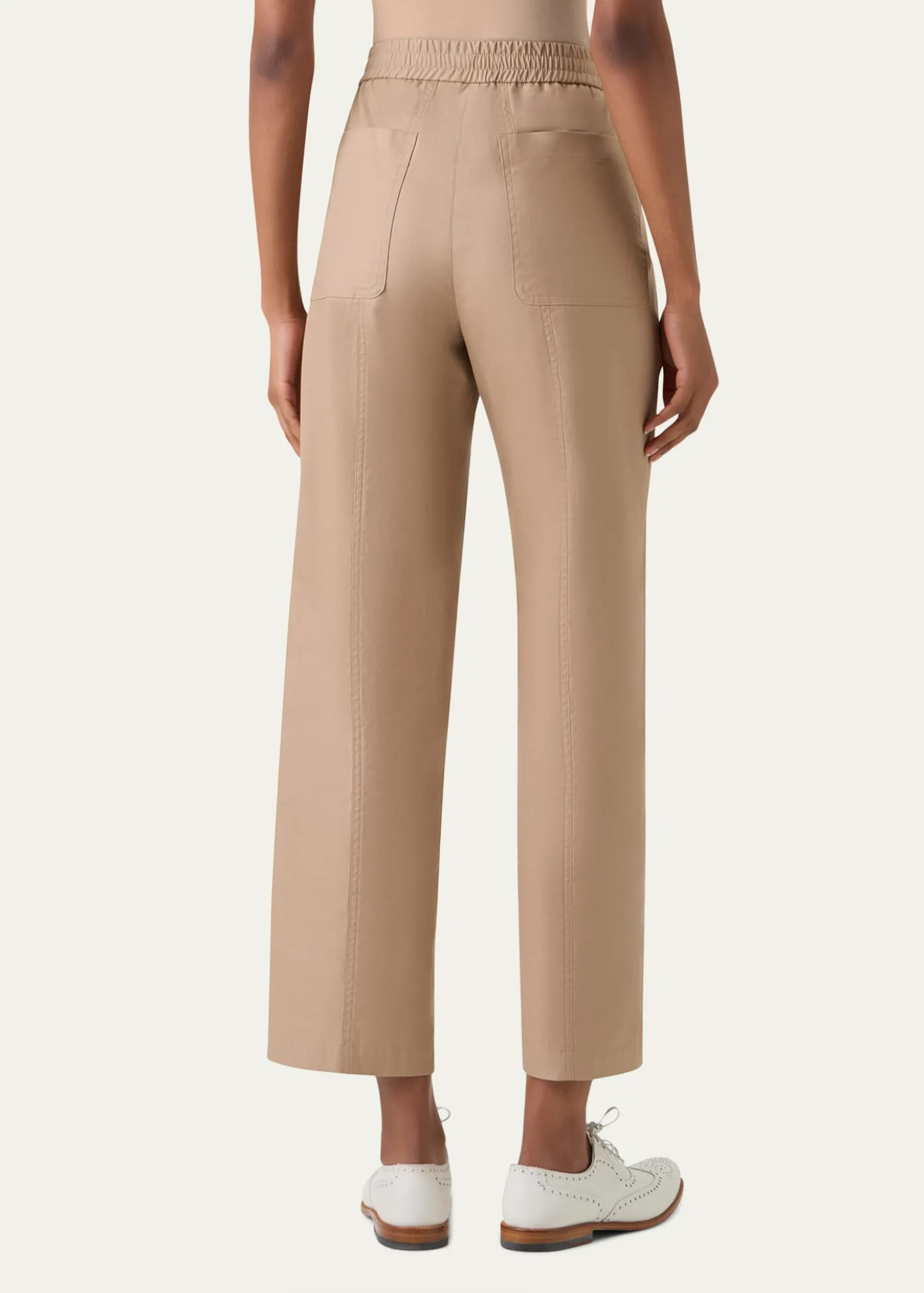 AkrisCotton Gabardine Straight Leg Fritz Pants