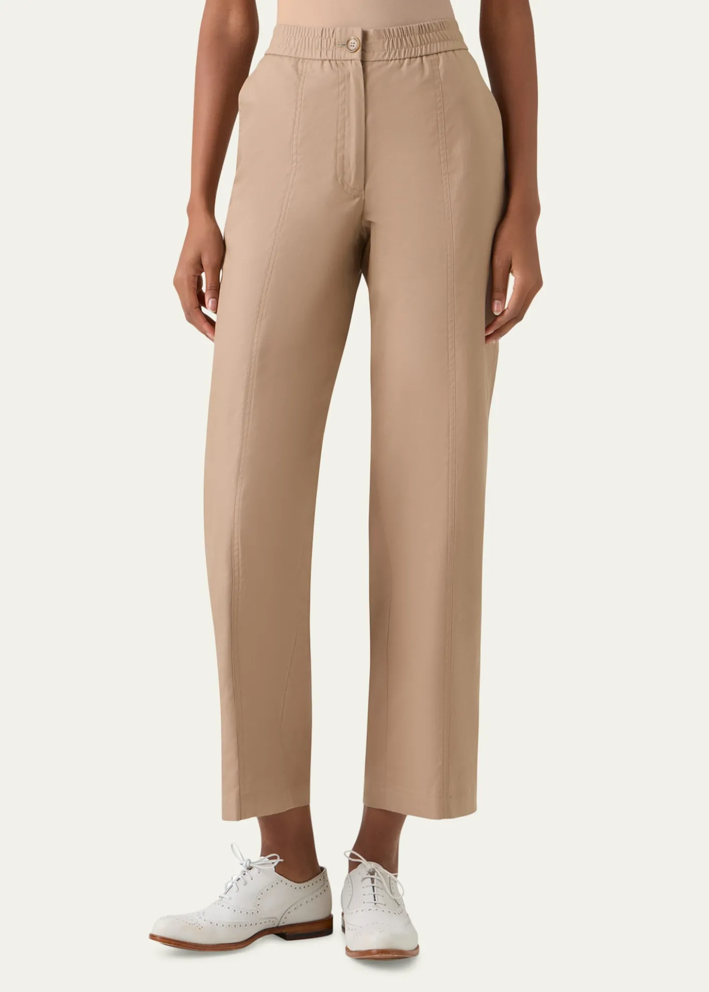 AkrisCotton Gabardine Straight Leg Fritz Pants