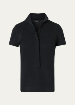 AkrisCotton Pique Short-Sleeve Polo Shirt
