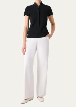 AkrisCotton Pique Short-Sleeve Polo Shirt