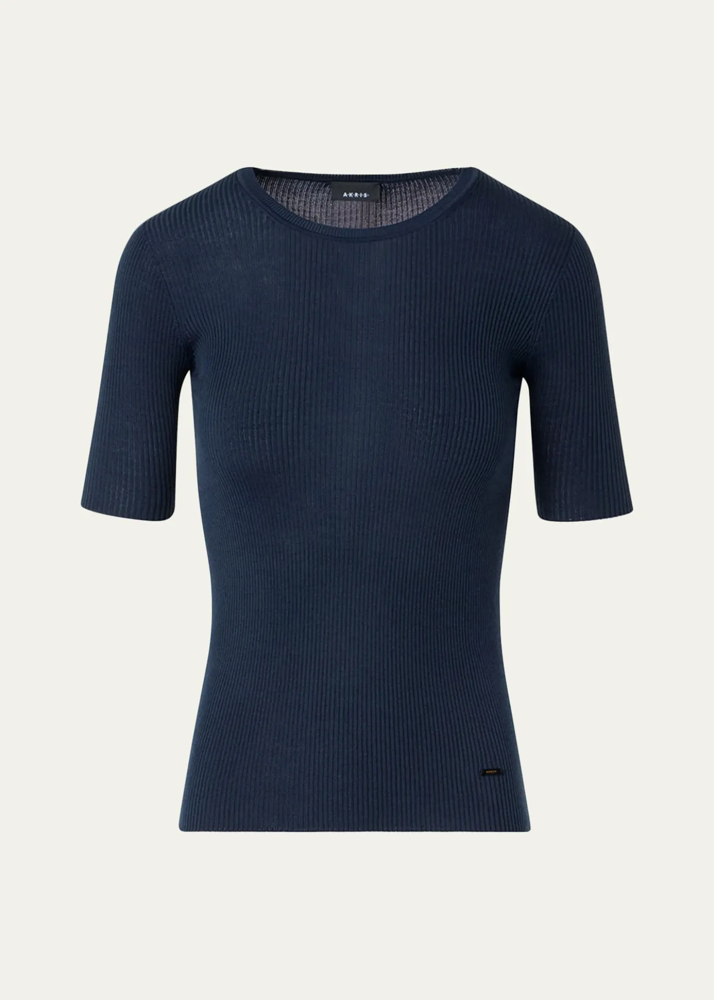 AkrisCotton Silk Short-Sleeve Sweater