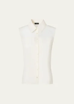 AkrisCotton Voile Button-Down Fitted Shirt