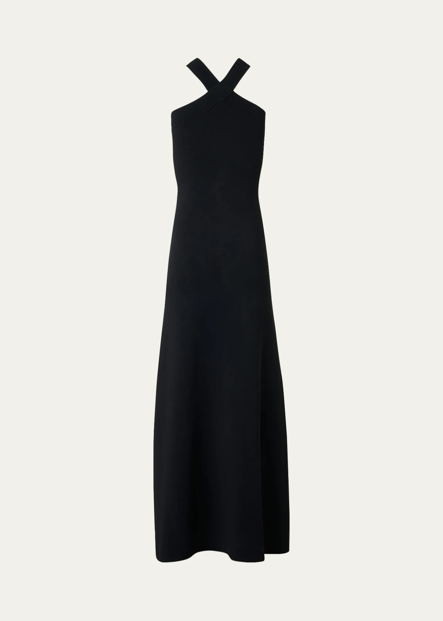 AkrisCrisscross Knit Halter Maxi Dress