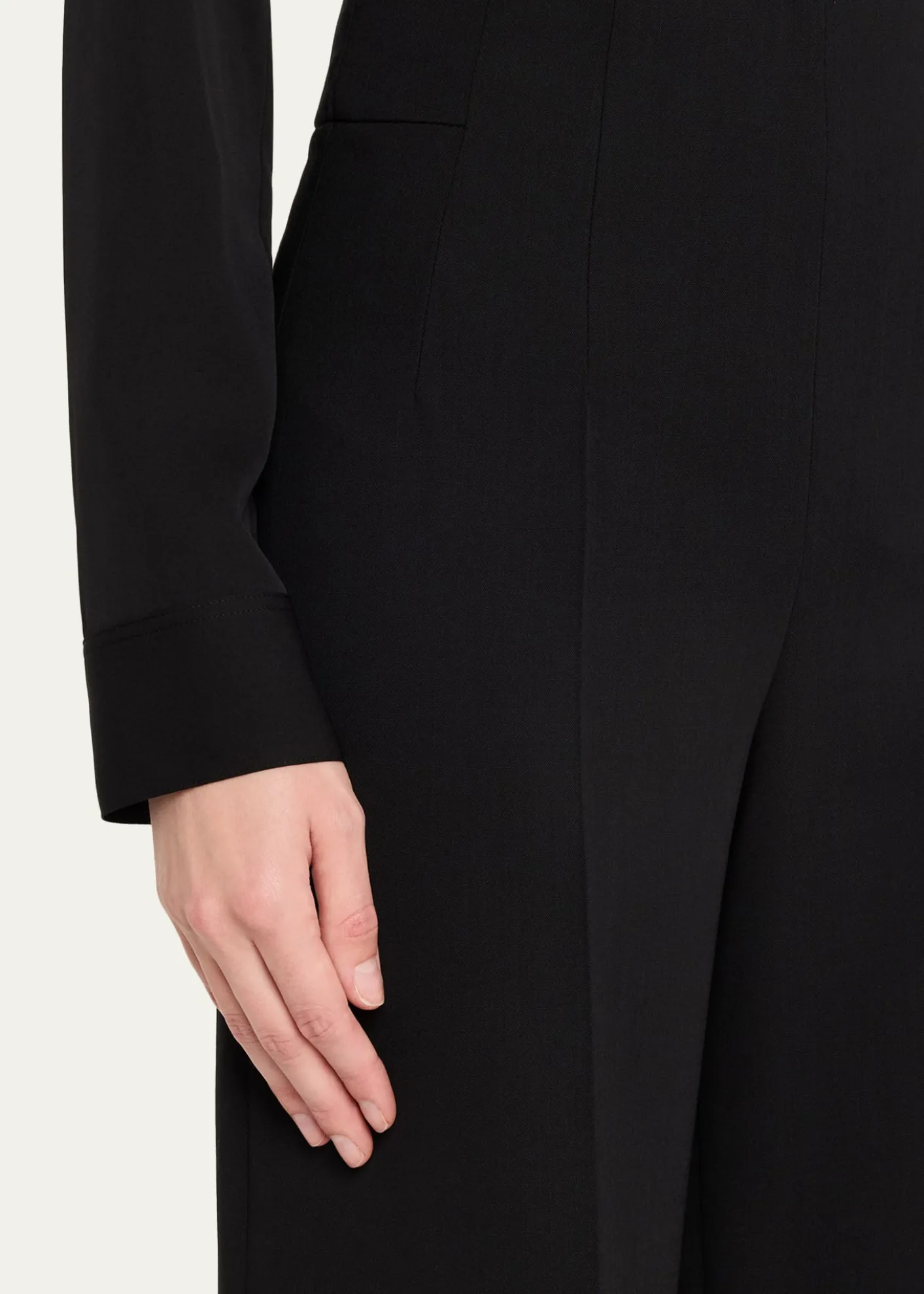 AkrisDouble-Face Wool Bootcut Trousers