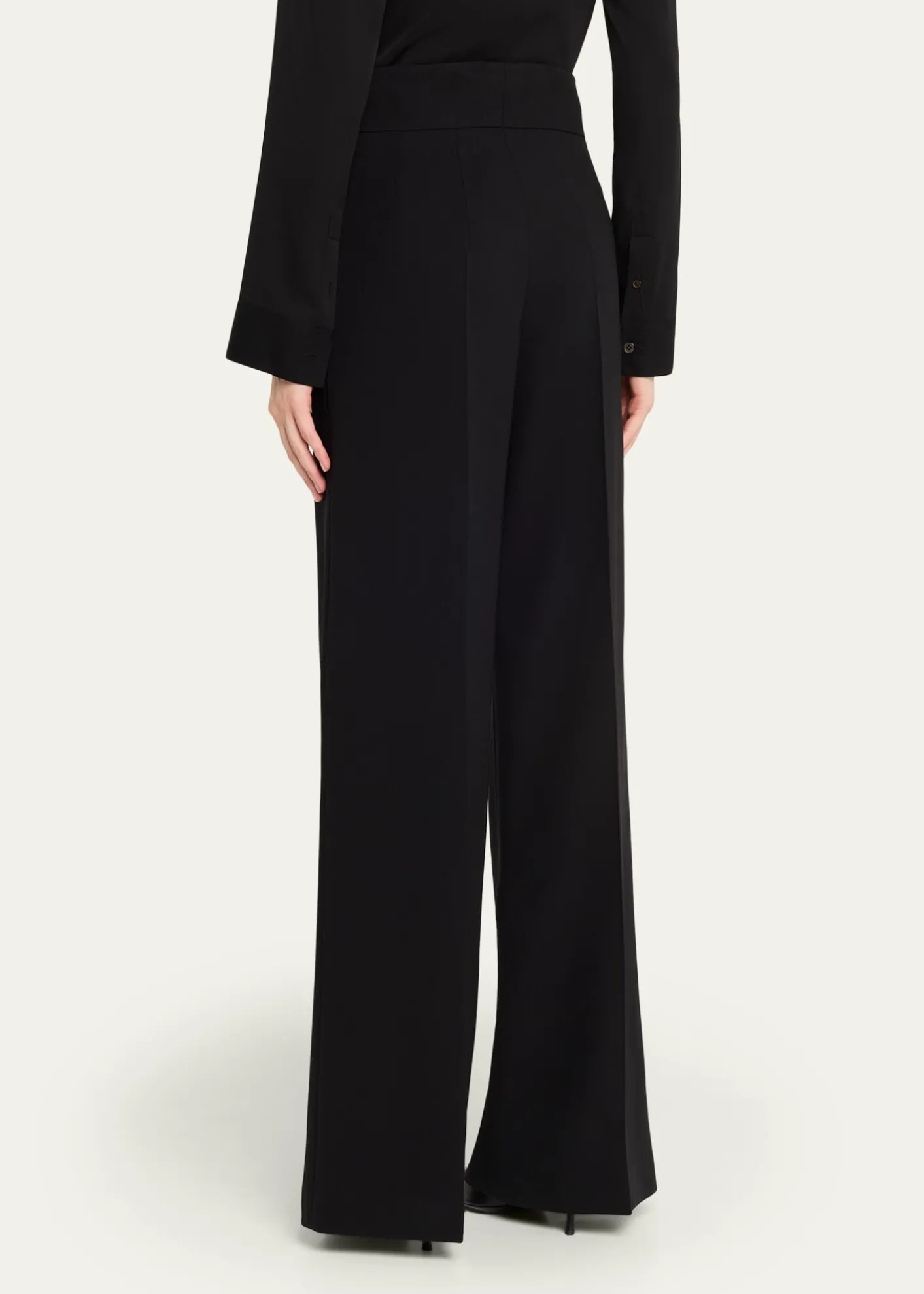 AkrisDouble-Face Wool Bootcut Trousers
