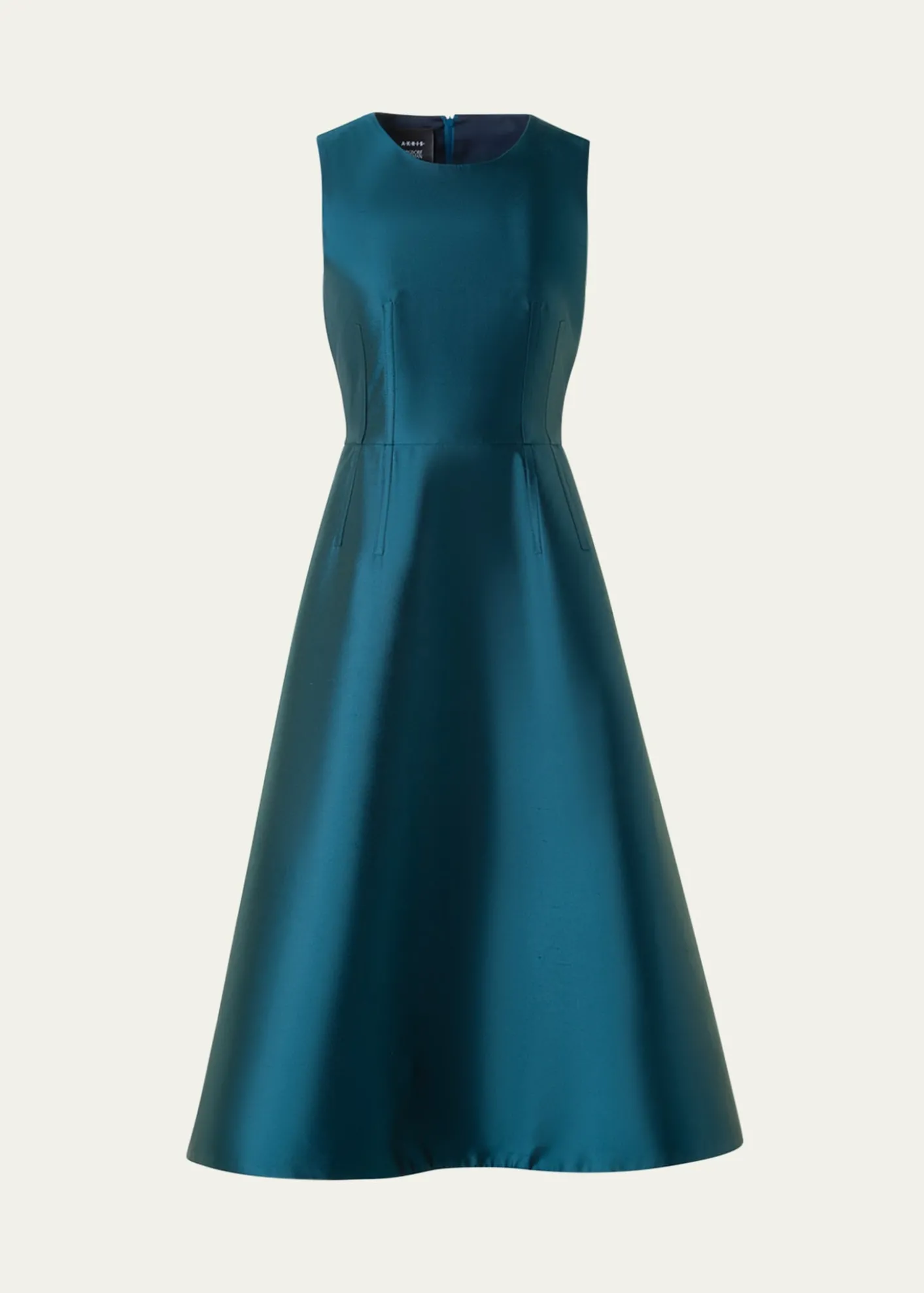AkrisDupion Silk Sleeveless Cocktail Dress