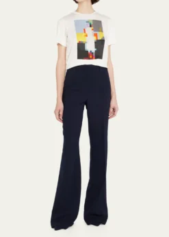 AkrisFarrah Boot-Cut Mid-Rise Wool Pants