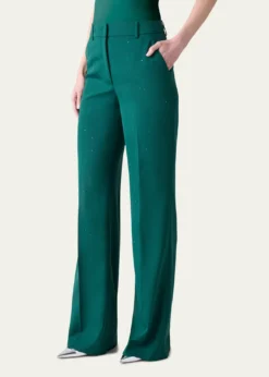 AkrisFlorine Swarovski Stars Silk Crepe Pants