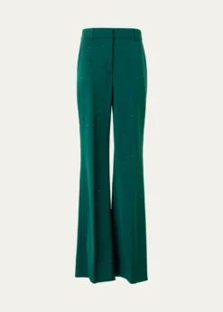 AkrisFlorine Swarovski Stars Silk Crepe Pants