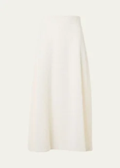 AkrisFringe Techno Grid A-Line Midi Skirt