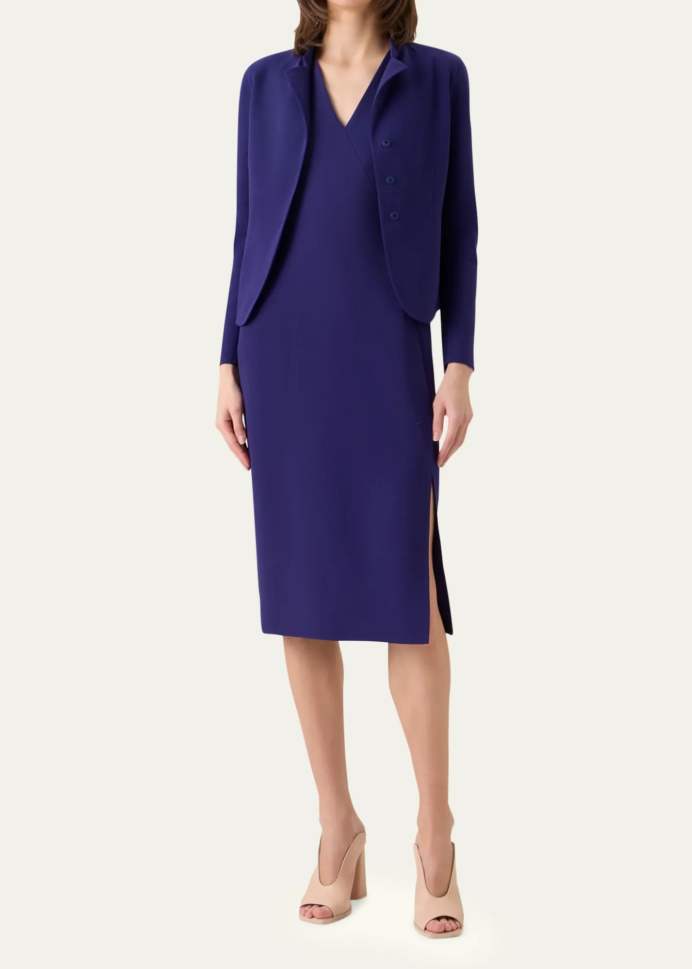 AkrisHamer Bi-Stretch Wool Double-Face Short Jacket