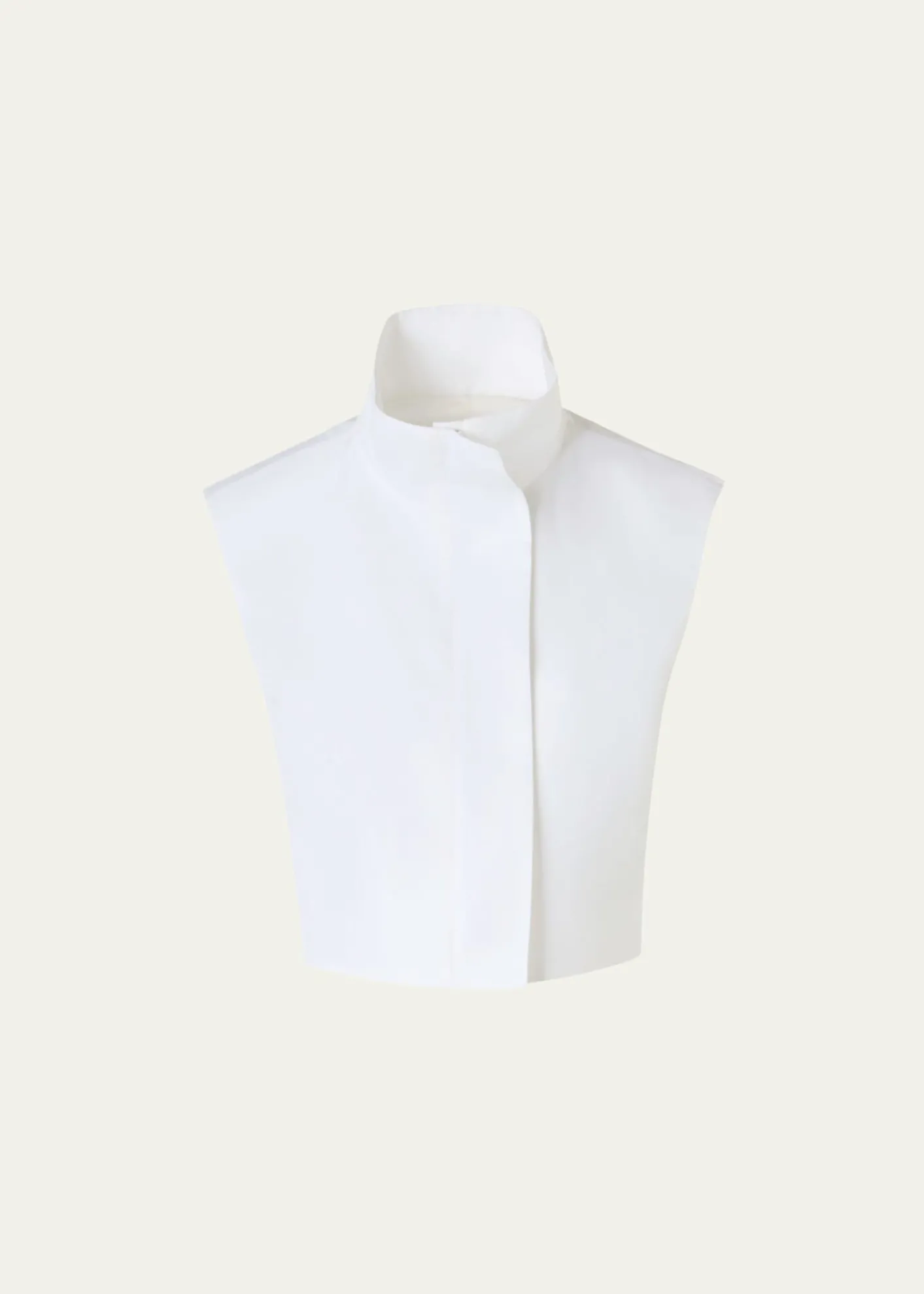 AkrisHester Short Stand-Collar Cotton Gilet